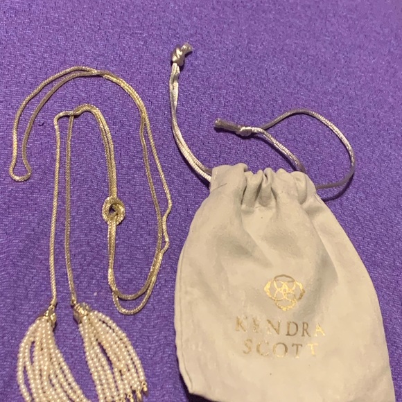 SOLD***Kendra scott Annora pearl lariat tassel necklace - Picture 9 of 13